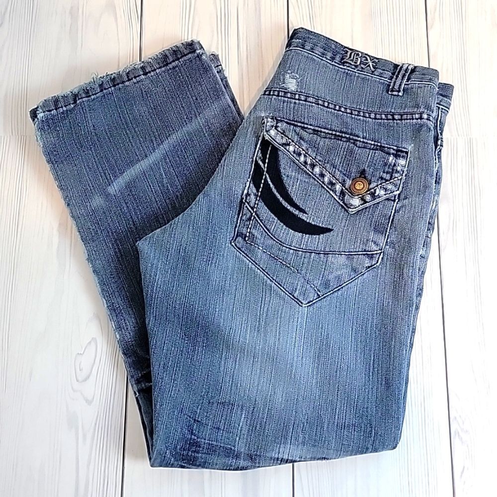 Brooklyn Express Mens streetwear blue denim jeans Size 32